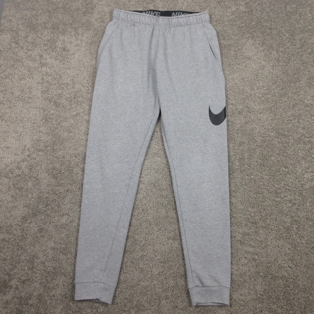 Nike Sweatpants Mens Small Gray Joggers Drifit Athletic Casual Comfort Swoosh